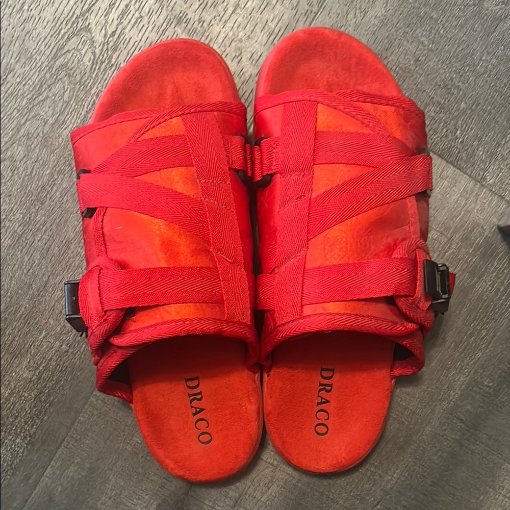 Draco Red Strappy Sandals